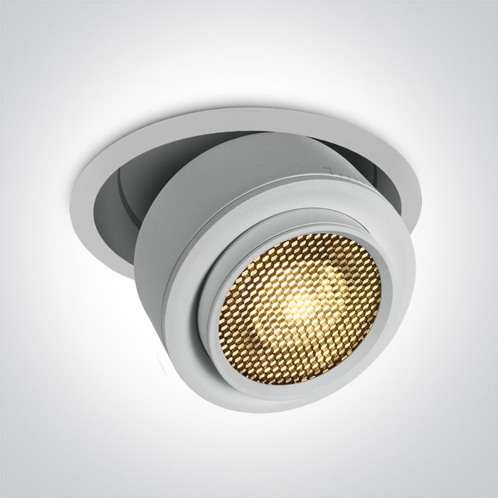 11128G/W/W COB BLANC RECESSED 25W WW 15-45deg 230V HONEYCOMB