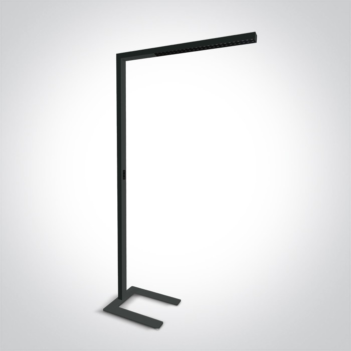 36004/B/C BLACK 75w FLOOR STAND CW DIMMABLE 230v UGR15 DARK LIGHT