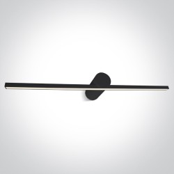 APPLIQUE MURALE LED LINEAIRE NOIRE 60cm SALLE DE BAIN 14W WW IP44 230V