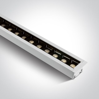 38145BR/W/V BLANC RECESSED 48pcs SPOTS LED 40W 34d CCTV PV LINEAR 230V DARK LIGHT