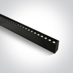 SYSTEME LINEAIRE 130cm (7,0x3,5) x48LEDs 20W-30W-40W NOIR Opt. 34° UGR17 CCT 230Vac - SAILLIE