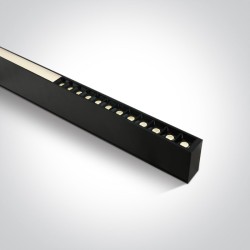 SYSTEME LINEAIRE 120cm (7,0x3,5) x24LEDs + DIFFUSEUR PRISMATIQUE 20W-30W-40W NOIR UGR19 CCT 230Vac - SAILLIE