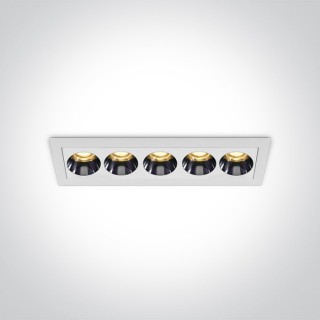 50012H/W/W WHITE RECESSED LED 12W WW IP20 38deg 230V DARK LIGHT