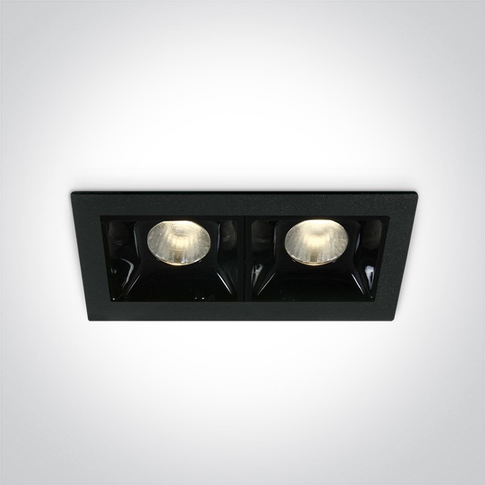 50202B/B/W LED NOIRE 2x2W WW 30deg IP20 700mA DIMMABLE