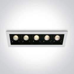 SPOT QUINTUPLE BLANC 5x2W WW IP20 700mA DIMMABLE