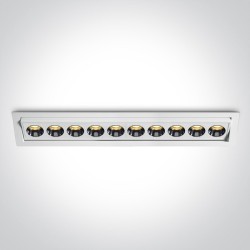 SPOT ORIENTABLE BLANC LENTILLES LED DECUPLE 24W WW 38deg IP20 230v - DARK LIGHT