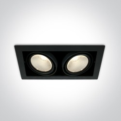 CARDAN DOUBLE NOIR COB 2x30W WW 38deg 230V