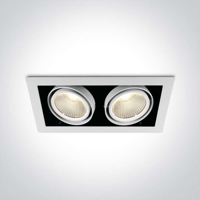 51230/W/W BLANC COB 2x30W WW 38deg 230V