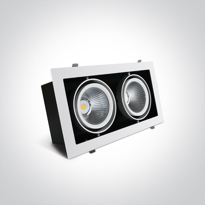 51230/W/W BLANC COB 2x30W WW 38deg 230V
