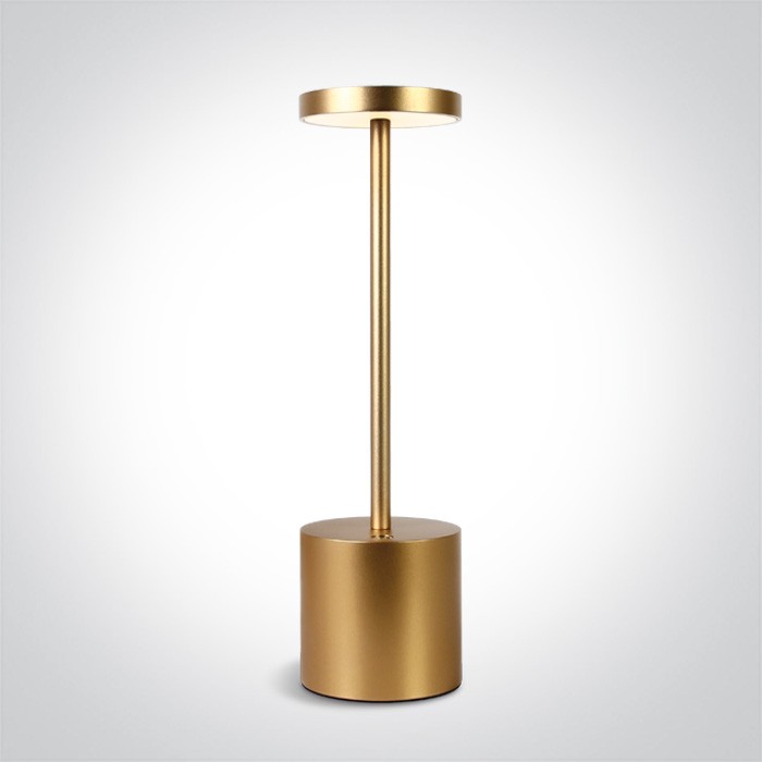 61100/BS LAMPE DE TABLE EN LAITON 3W WW IP54 USB RECHARGEABLE DIMMABLE