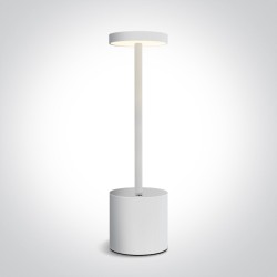 LAMPE DE TABLE BLANCHE 3W WW IP54 USB RECHARGEABLE DIMMABLE