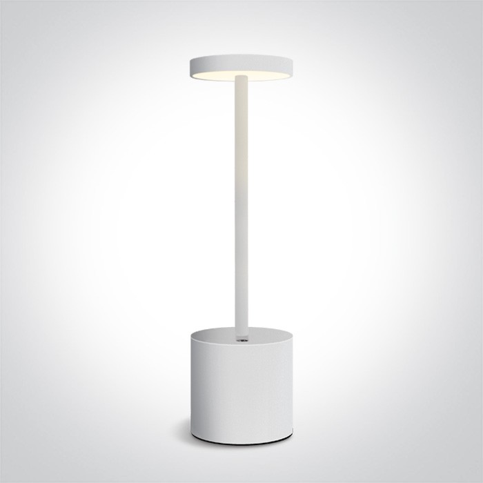 61100/W LAMPE DE TABLE BLANCHE 3W WW IP54 USB RECHARGEABLE DIMMABLE