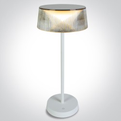 LAMPE DE TABLE BLANCHE 2w WW IP44 USB RECHARGEABLE DIMMABLE