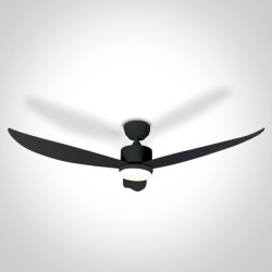 VENTILATEUR NOIR 35W ABS AVEC LUMIÈRE LED 22W CCTV IP20 230V