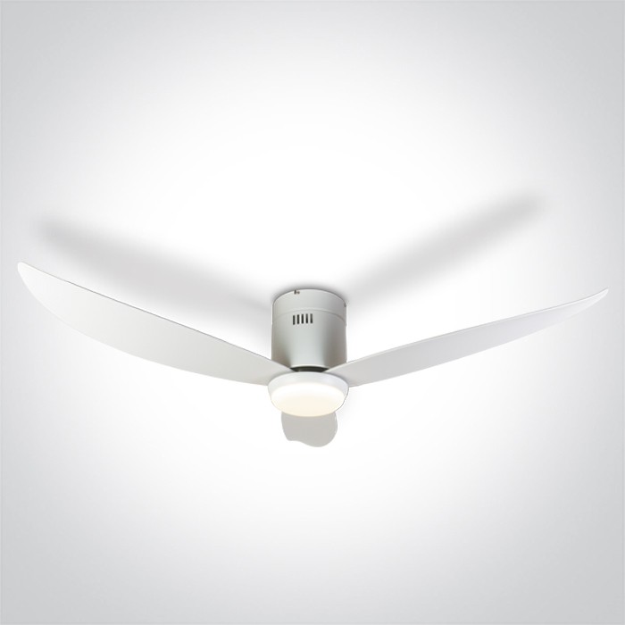 6302C/W/V BLANC ABS CEILING FAN 35W LED 22W CCTV IP20 230V