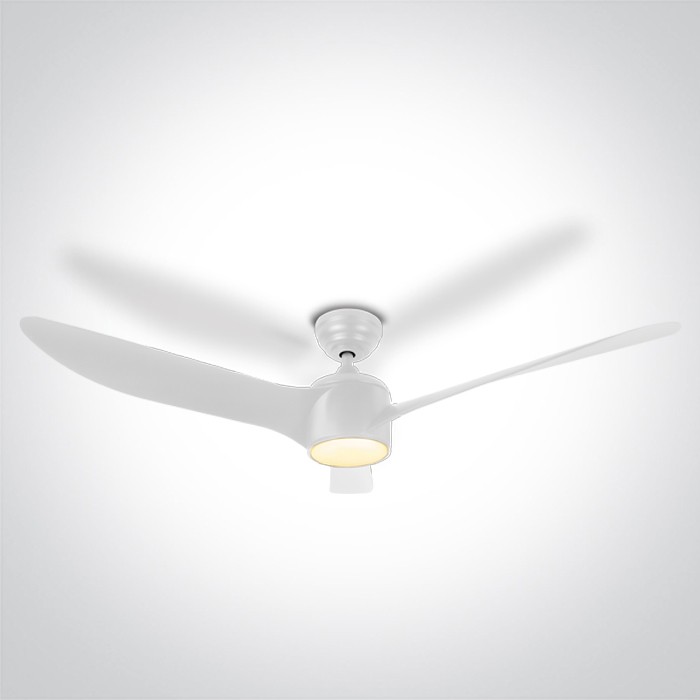 6306/W/V BLANC ABS ROD FAN 40W LED 22W CCTV IP20 230V