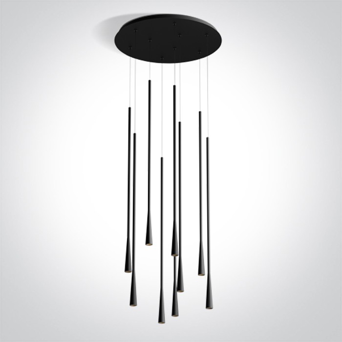 63076D/B/W BLACK 9x5W WW 230V