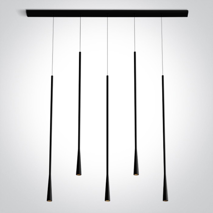 63076E/B/W BLACK 5x5W WW 230V