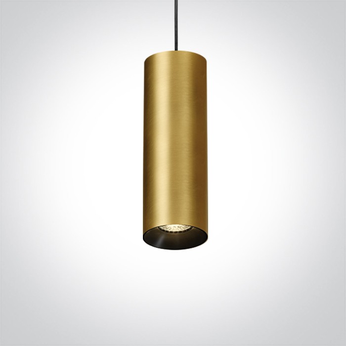 63105M/BBS PENDENTIF LAITON BROSSÉ GU10 10W DARK LIGHT