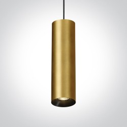 SUSPENSION TUBULAIRE SANS SOURCE LAITON BROSSÉ GU10 10W DARK LIGHT