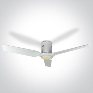 6310C/W/V WHITE WOOD WHITE CEILING FAN 35W LED 22W CCTV IP20 230V