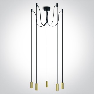 63124C/BBS BRUSHED BRASS PENDANT 20W 5xE27