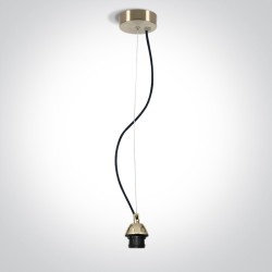 SUSPENSION AVEC DOUILLE LAITON BROSSÉ 20W E27