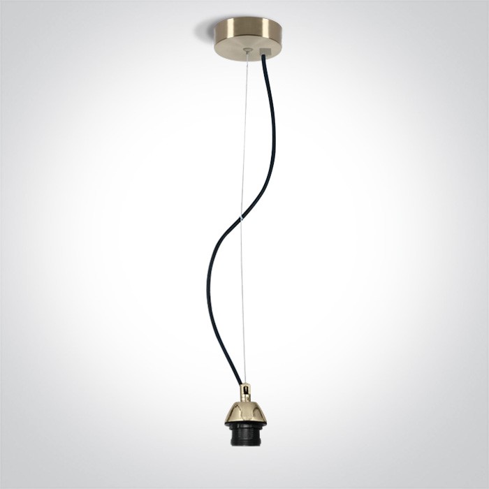 63126A/BBS PENDENTIF LAITON BROSSÉ 20W E27
