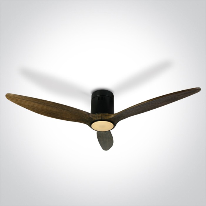 6312DC/B/V DARK WOOD BLACK CEILING FAN 25W LED 22W CCTV IP20 230V