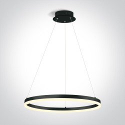 SUSPENSION ANNEAU CIRCULAIRE d60cm NOIRE 40W WW IP20 230V