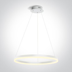 SUSPENSION ANNEAU CIRCULAIRE d60cm BLANC 40W WW IP20 230V