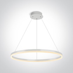 SUSPENSION ANNEAU CIRCULAIRE BLANC d80cm 60W WW IP20 230V