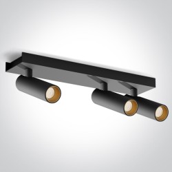 PLAFONNIER RECTANGULAIRE TRIPLE ORIENTABLE NOIR 3x5W WW IP20 230V