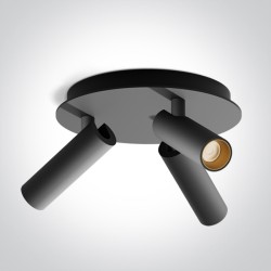 PLAFONNIER CIRCULAIRE TRIPLE ORIENTABLE BLACK 3x5W WW IP20 230V