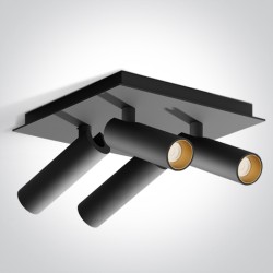 PLAFONNIER CARRE QUADRUPLE ORIENTABLE BLACK 4x5W WW IP20 230V