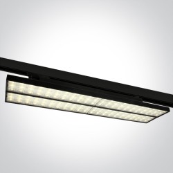 LINEAIRE LUMINEUX SUR RAIL 230Vac NOIR LED SMD 50W WW ADJUSTABLE