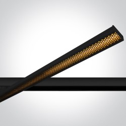 LINÉAIRE SUR RAIL 230Vac NOIR 40W CCT AVEC GRILLE NID D'ABEILLE UGR19 IP20