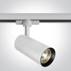 PROJECTEUR SUR RAIL 230Vac BLANC COB LED 20W CW 38°