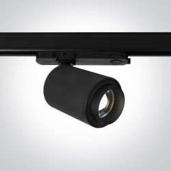 PROJECTEUR SUR RAIL 230Vac NOIR LED COB 20W WW 20-60deg ADJUSTABLE