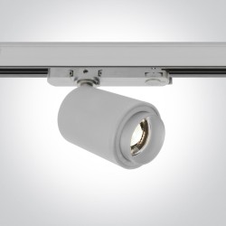 PROJECTEUR SUR RAIL 230Vac BLANC LED COB 20W CW 20-60deg ADJUSTABLE