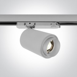 PROJECTEUR SUR RAIL 230Vac BLANC LED COB 30W CW 20-60deg ADJUSTABLE