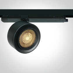 PROJECTEUR NOIR COB LED 25W WW 15-45deg 230Vac AVEC GRILLE NID D'ABEILLE ANTI-ÉBLOUISSEMENT