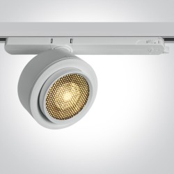 PROJECTEUR BLANC COB LED 25W WW 15-45deg 230Vac AVEC GRILLE NID D'ABEILLE ANTI-ÉBLOUISSEMENT