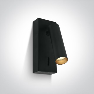 65746/B/W BLACK SPOT 3W WW IP20 230V