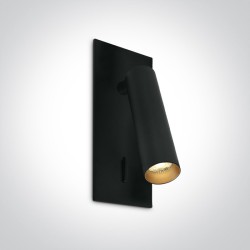 APPLIQUE MURALE RECTANGULAIRE NOIRE SPOT LED BLANC ENCASTRÉ 3W WW IP20 230V