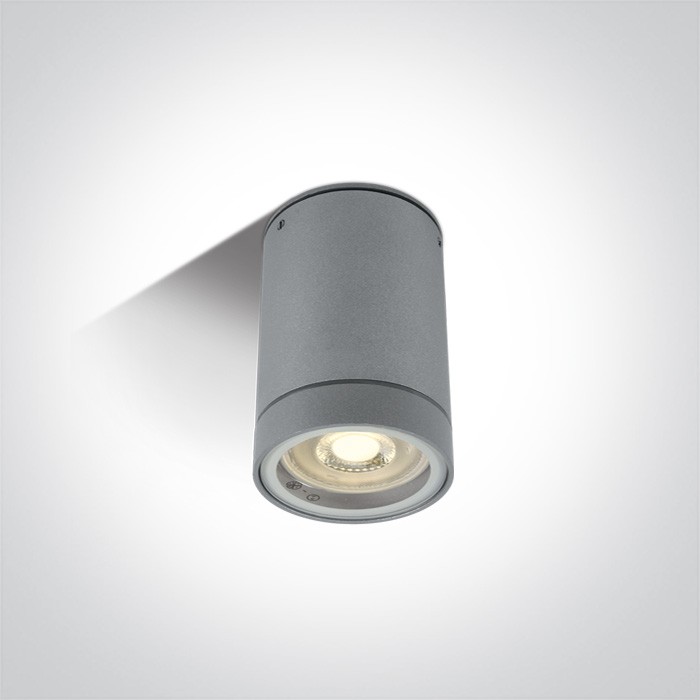 67130C/G GREY CYLINDER GU10 10w IP54