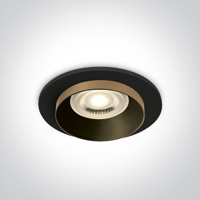 10105H/B NOIR GU10 10W FONCÉ CLAIR