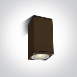 PLAFONNIER RECTANGULAIRE MARRON DOUILLE GU10 max. 10w IP54