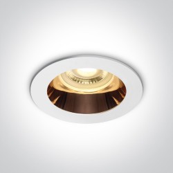 SPOT BLANC GU10 10W CUIVRE RÉFLECTEUR LUMIÈRE FONCÉE