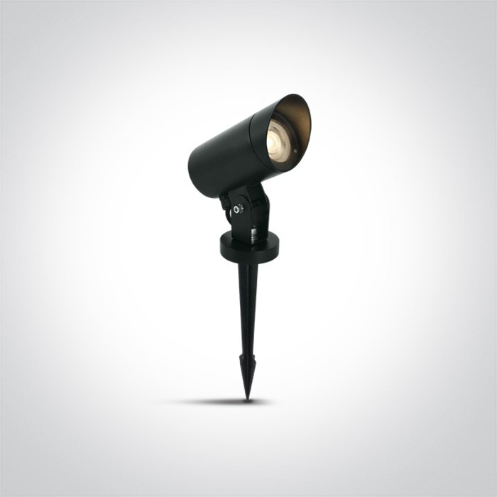 67464G/B SPOT DE JARDIN NOIR GU10 10W IP65 AVEC POINTE